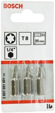 RUUVAUSK. TORX 8 3 KPL EH 25 MM 2607001601