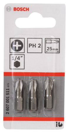 RUUVAUSK. PH 2 3 KPL EXTRA HARD 25 MM 2607001511