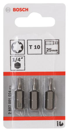 RUUVAUSK. TORX 10 3 KPL EH 25 MM 2607001604