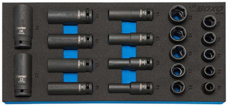KONEHYLSYSARJA 1/2&quot;PITKÄT&LYHYET PT 284-BX176