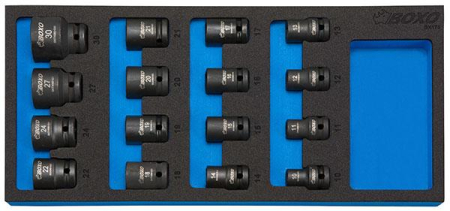 KONEHYLSYSARJA 1/2&quot;16-OS. 10-30MM 284-BX175