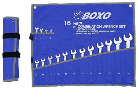 BOXO KIINTOLENKKIAVAINSARJA 6-24MM 16 OSAA 284-B35-0624