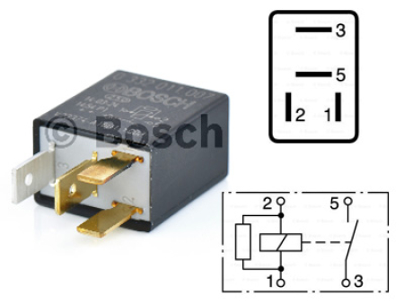 MIKRORELE BOSCH 12V 30A VASTUKSELLA 0332011007
