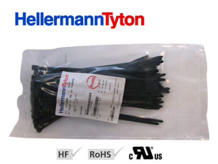HELLERMAN NIPPUSIDE 100KPL 100X2,5 MUSTA 1111-01910