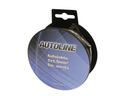 JOHTO 2X1,5MM2 MUSTA 5M 1569-19024