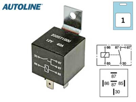 RELE 12V 40A 5-NAP. 2X87 BLISTER 1569-20142