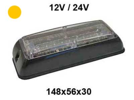 AXIXTECH KELTAINEN LED TASOVILKKU 12-24V 9-LED # 1603-300484