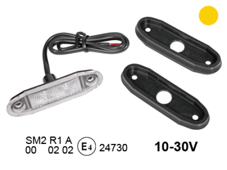 LED-ÄÄRIVALO KELT. 10-30V 1608-3000A