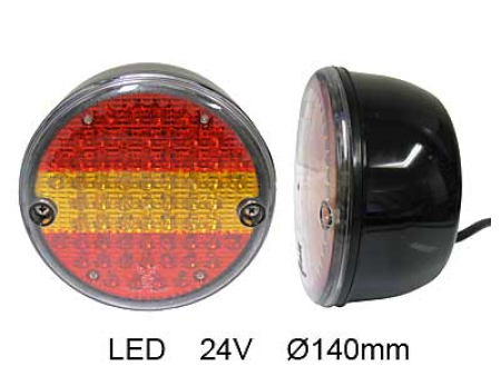 LED TAKAVALO 24V 140MM/82MM (PARKKI/JARRU/VILKKU) # 1610-22006