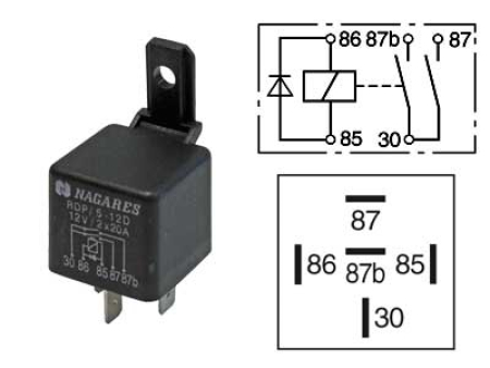 RELE 12V 2X20A 5-N. DIODI 21213103N