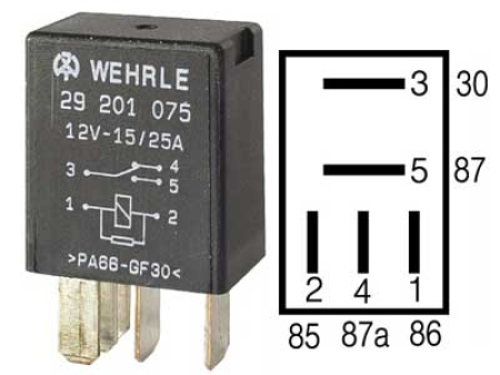 MIKRORELE WEHRLE  12V 15/25A VASTUS 29201075
