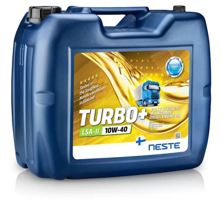 Neste Turbo+ LSA -II10W-40 on kehitetty erityisesti uusimmille raskaan kaluston dieselmoottoreille, jotka vaativat joko API CK-4, ACEA E8 tai ACEA E11-vaatimuksen mukaisen öljyn käytt&oum...