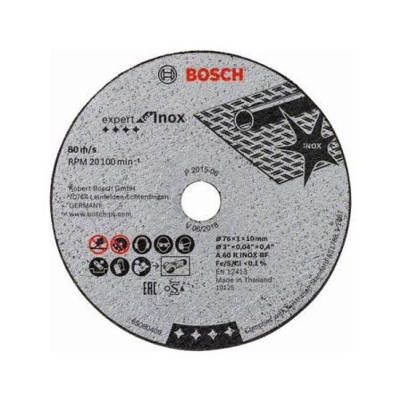 KATKAISUHIONTALAIKKA INOX 76X1X10MM 5 2608601520